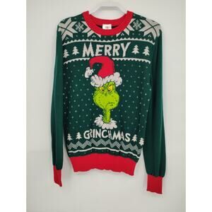 The Grinch Merry Grinchmas Ugly Christmas Sweater Green Holiday Medium